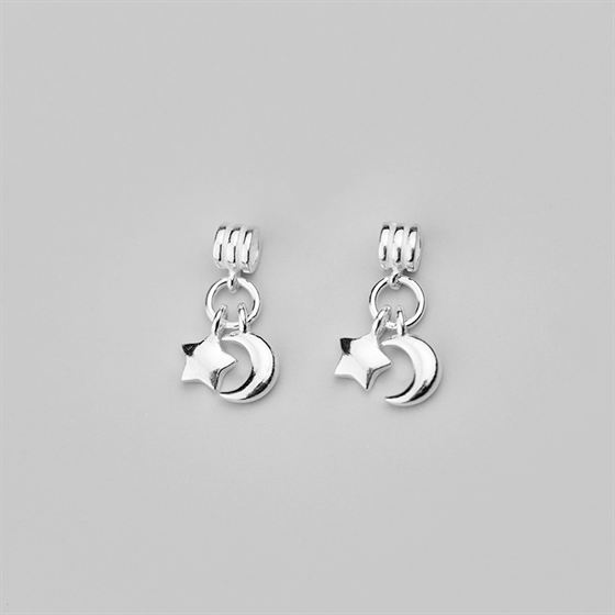 "Halfora" – Halbmond- und Stern-Charm aus 925er Sterlingsilber