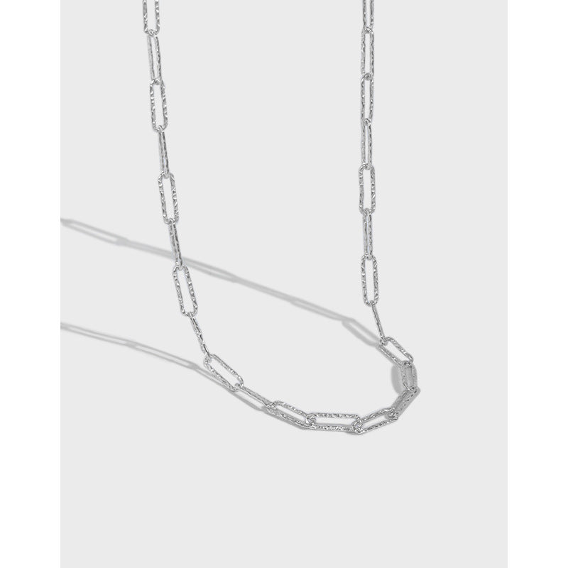 "Torvyn" - Coole und minimalistische Halskette für Damen aus S925 Reinsilber mit trendiger Car-Flower-Kette