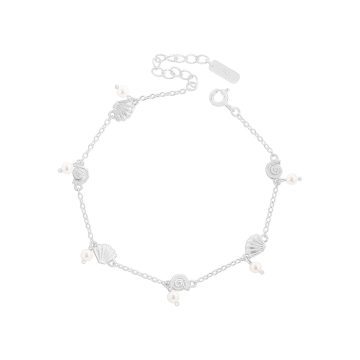 "Luxoria" - Niedliche Muschel-Perle – Armreif aus 925er Sterlingsilber
