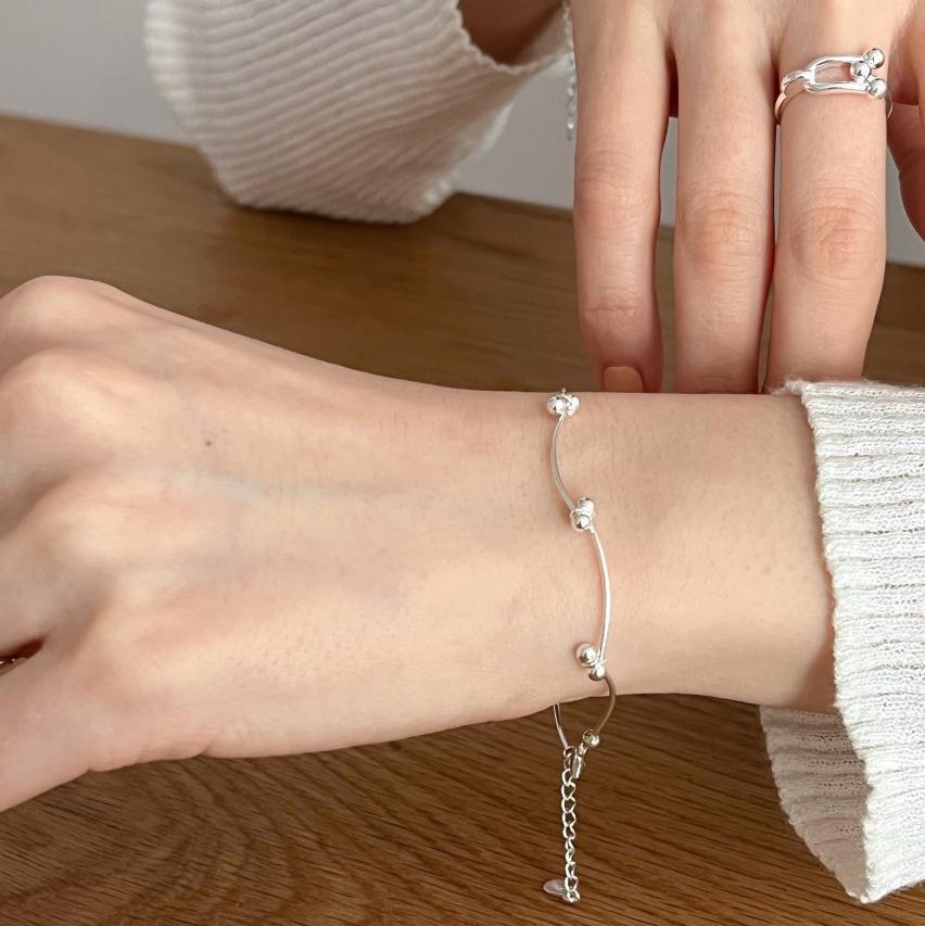 "Ira" - Armband mit Perlen aus 925er Sterlingsilber