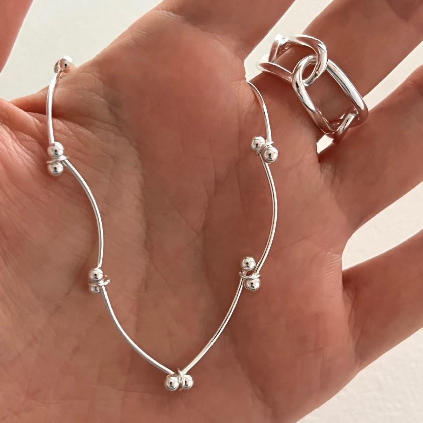 "Ira" - Armband mit Perlen aus 925er Sterlingsilber