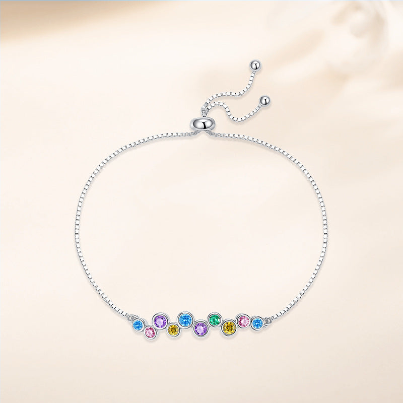 "Liora" - Buntes Armband aus 925er Sterling Silber