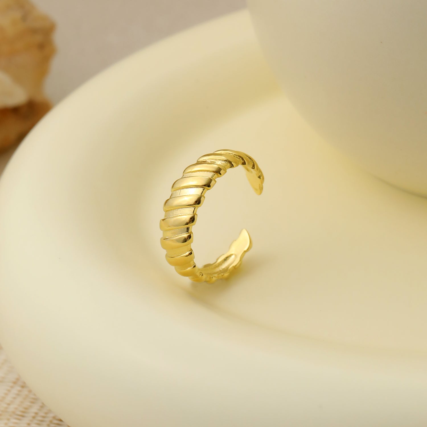 "Runysaa" - Verstellbarer, Ring im Zahnrad-Design aus 925er Sterlingsilber