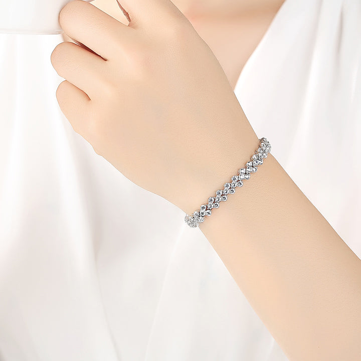 "Samira" - Elegantes Armband aus 925er Sterlingsilber mit Zirkonia