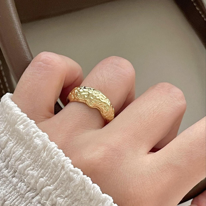 "Celiloria" - Verstellbarer Damen-Ring mit klassischem Muster aus 925er Sterlingsilber