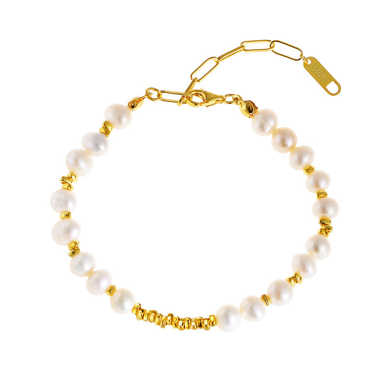 „Raloria“ – Barockes Armband mit natürlichen Perlen aus 925er Sterlingsilber