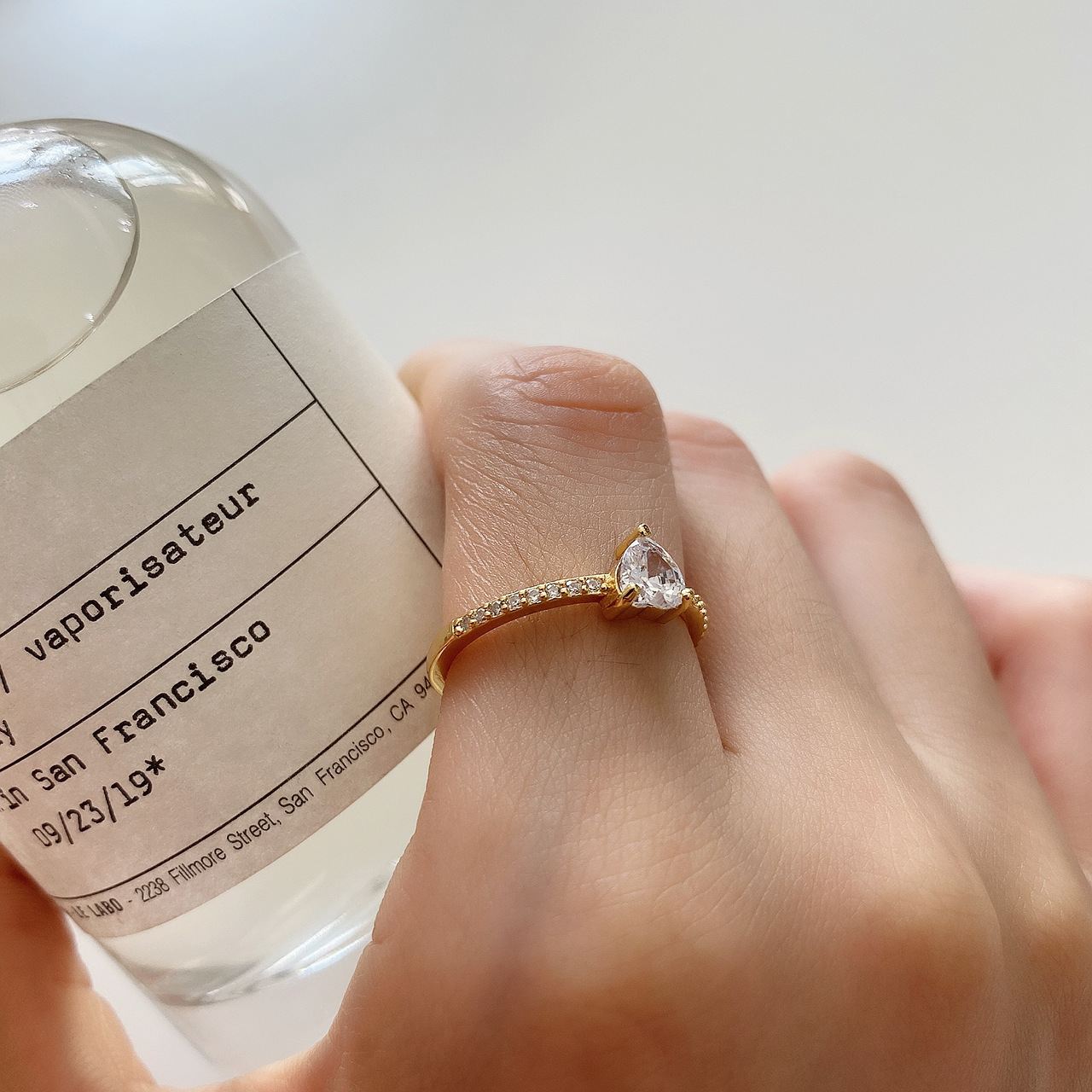 "Zirlona" - Ring aus Zirkonia-Herz 925er Sterlingsilber