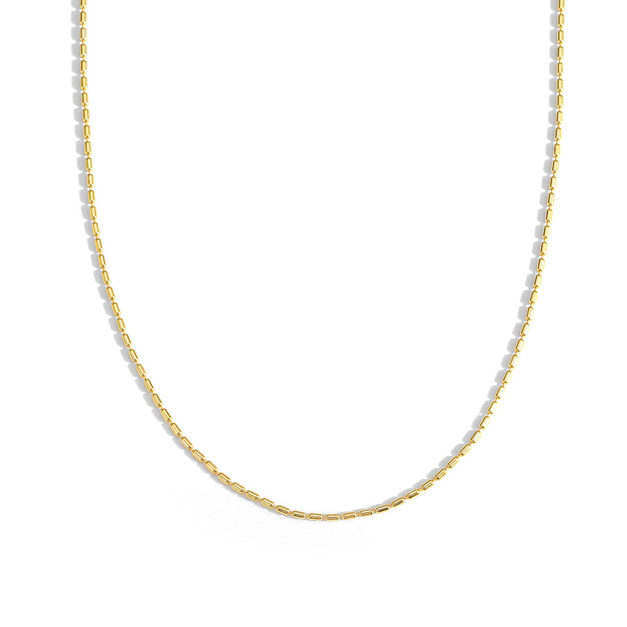 "Geomira" - Choker-Halskette aus 925er Sterlingsilber mit geometrischen Perlen