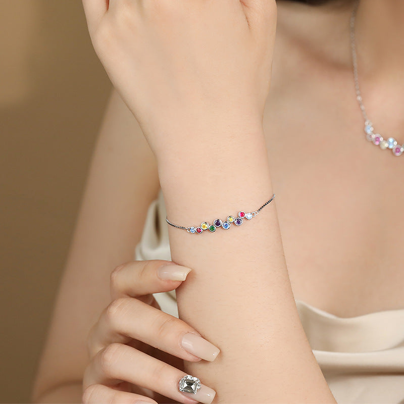 "Liora" - Buntes Armband aus 925er Sterling Silber