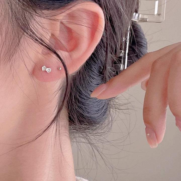 "Minis" - Niedliche Mini-Schleifen-Ohrstecker aus 925er Sterlingsilber