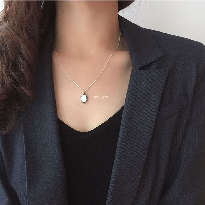 "Xeria" - Stilvolle Damenkette – Runde, Herz-, Quadrat- & Kreuz-Anhänger aus 925 Sterling Silber