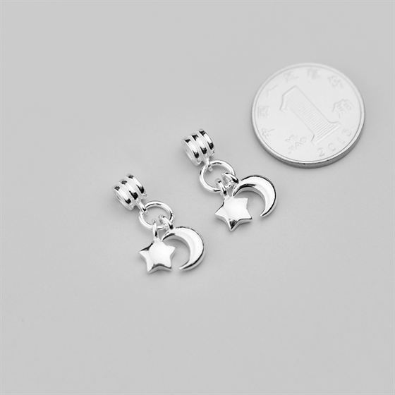 "Halfora" – Halbmond- und Stern-Charm aus 925er Sterlingsilber
