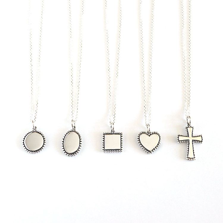 "Xeria" - Stilvolle Damenkette – Runde, Herz-, Quadrat- & Kreuz-Anhänger aus 925 Sterling Silber