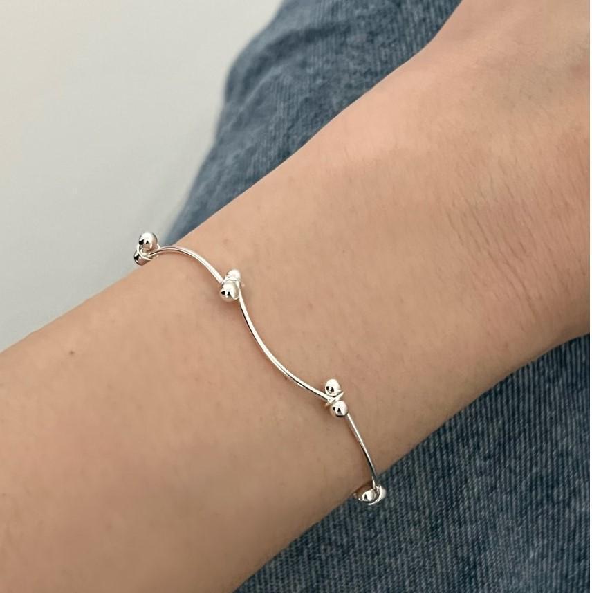 "Ira" - Armband mit Perlen aus 925er Sterlingsilber