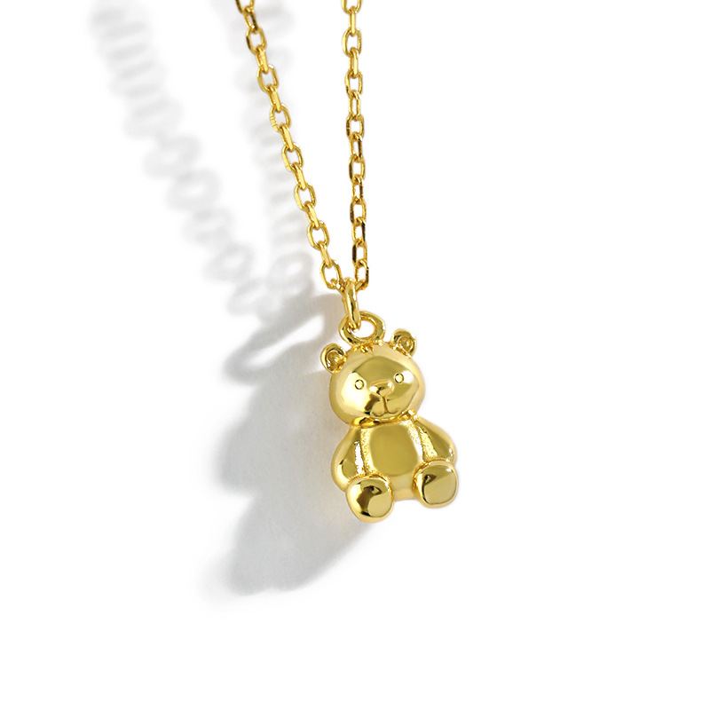"Teddyra" - Niedliche Mini-Bären Halskette aus 925er Sterlingsilber