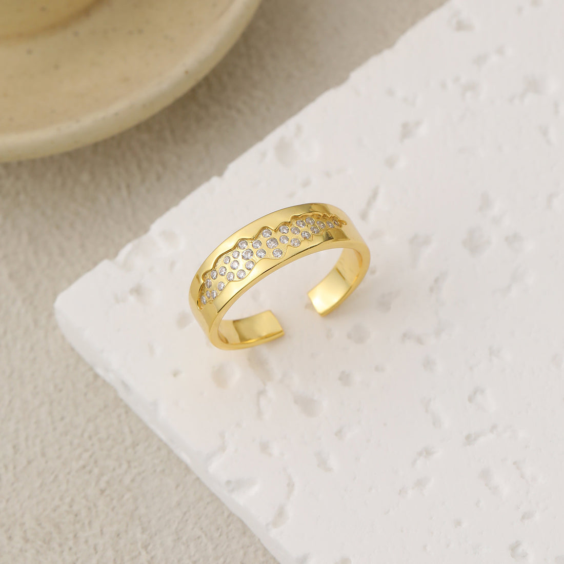 "Isyraye" - Wunderschöner verstellbarer Ring „Blauer Zirkonia Sternenfluss“ aus 925er Sterlingsilber