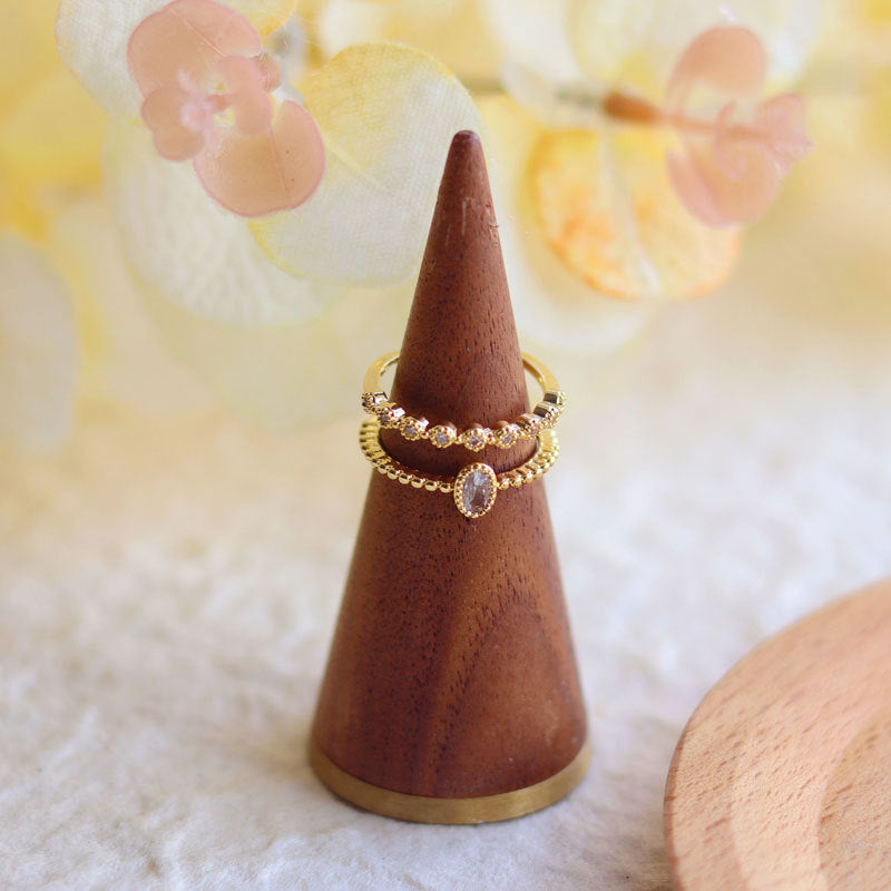 "Clarora" - Eleganter, verstellbarer 925er Silberring mit doppellagigem Design und Zirkonia.