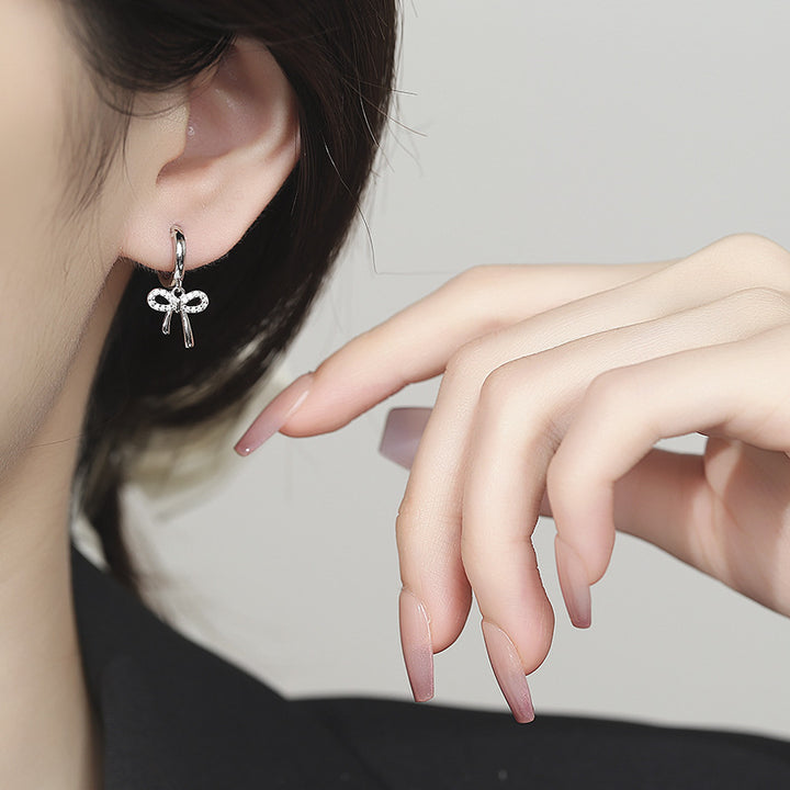 "Sirovia" - Elegante Zirkonia-Schleifen-Ohrringe aus 925er Sterlingsilber