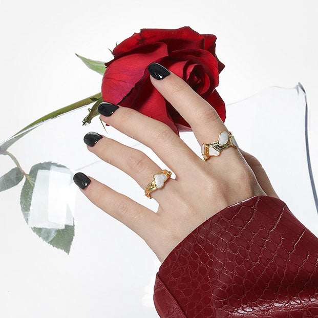 "Avenirah" – Verstellbarer Ring mit Zirkonia-Herz aus 925er Sterlingsilber