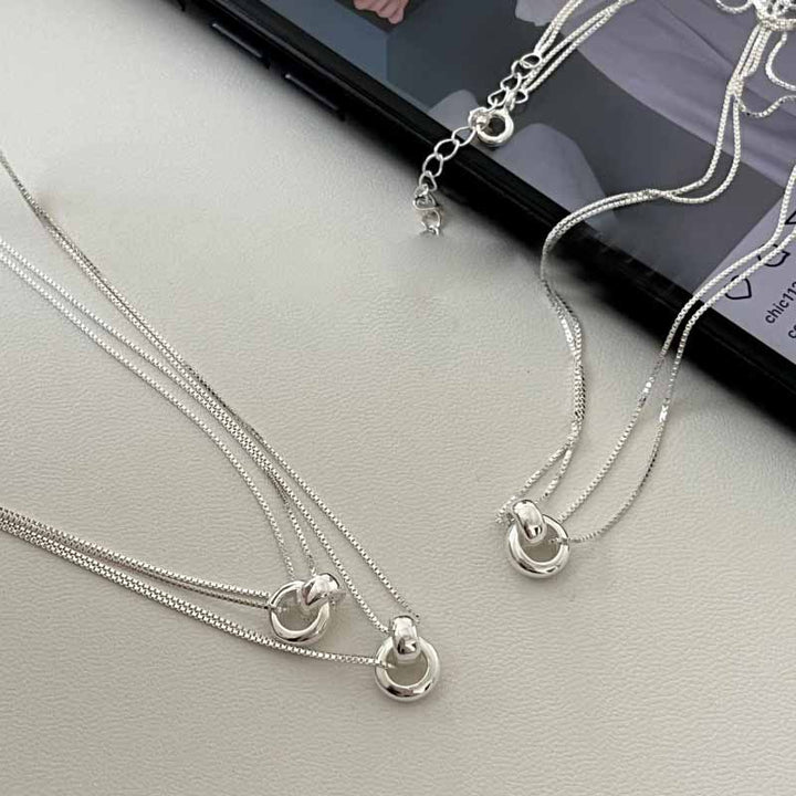 "Ariflia" - Minimalistische Knoten-Schlangenkette aus 925 Sterling Silber – verstellbar