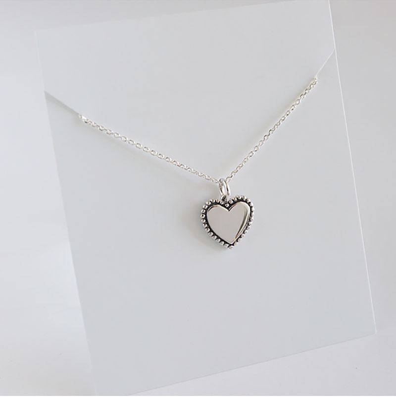 "Xeria" - Stilvolle Damenkette – Runde, Herz-, Quadrat- & Kreuz-Anhänger aus 925 Sterling Silber