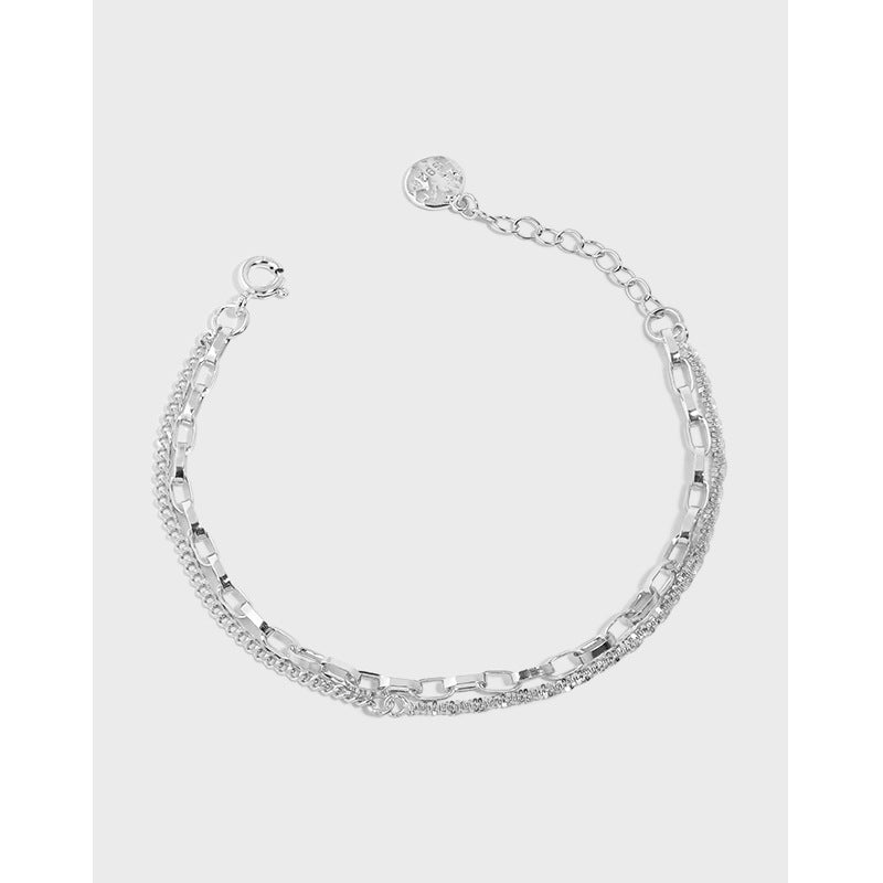 "Brivelle" - Modisches und cooles Armband für Damen mit doppelter Schicht aus S925 Reinsilber
