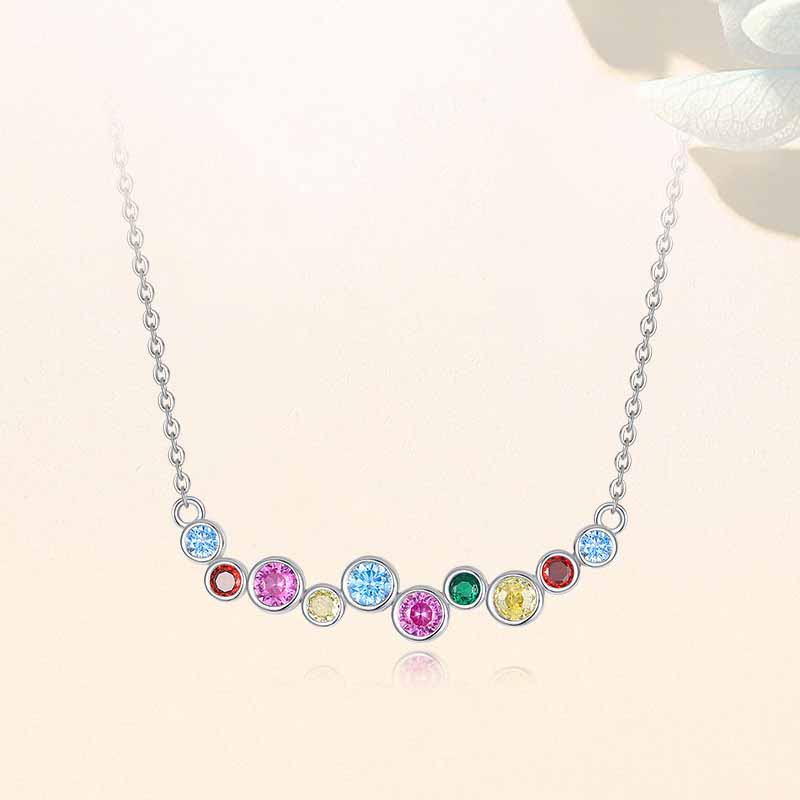 "Liara" - Bunte Halskette aus 925er Sterling Silber