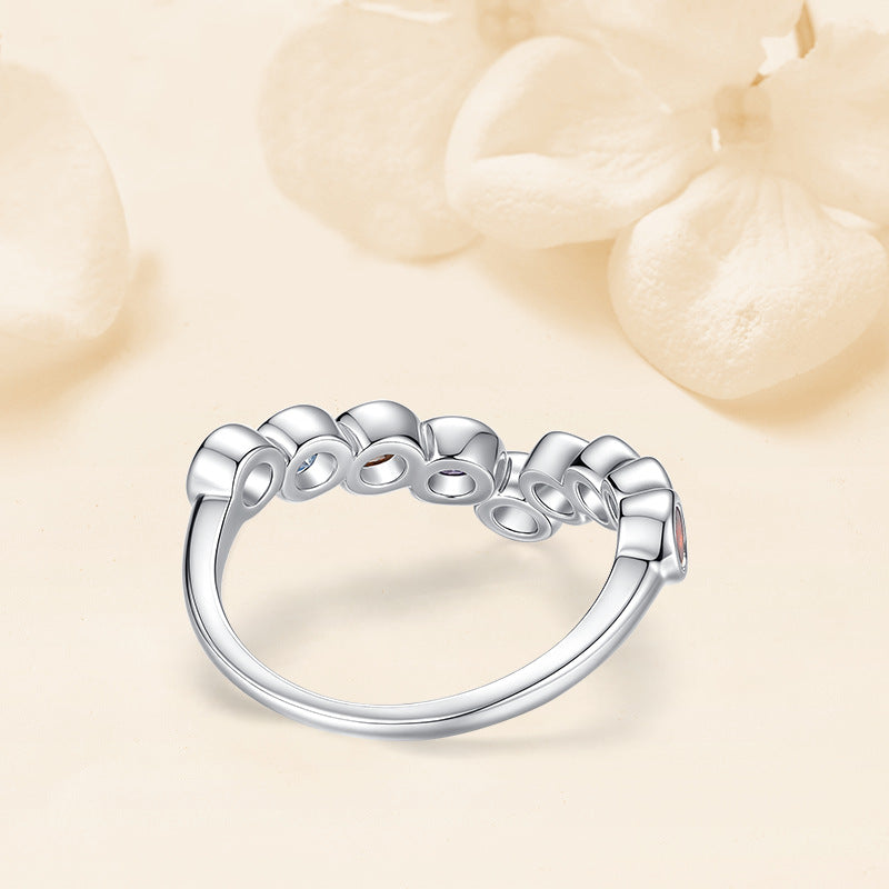 "Lioris" - Bunter Ring aus 925er Sterling Silber