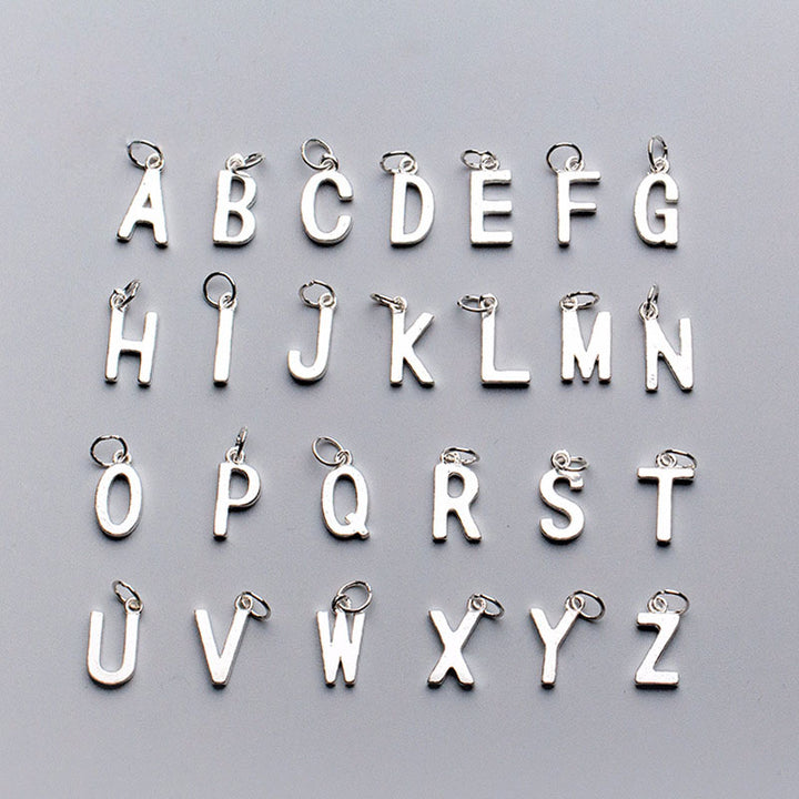 "Qerio" - Buchstaben-Charm A–Z aus 925er Sterling Silber