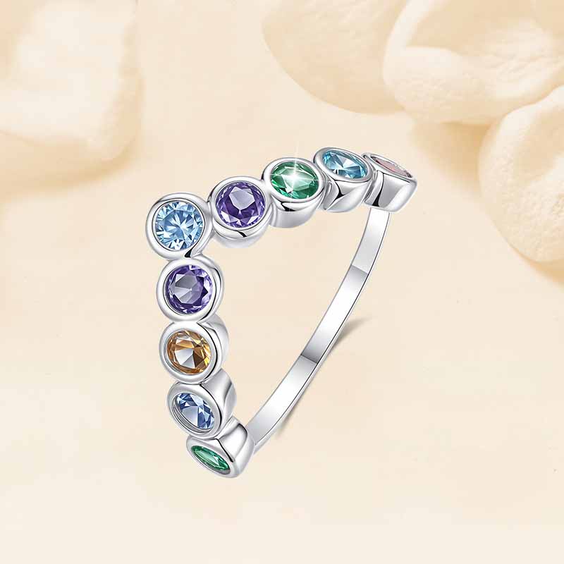 "Lioris" - Bunter Ring aus 925er Sterling Silber