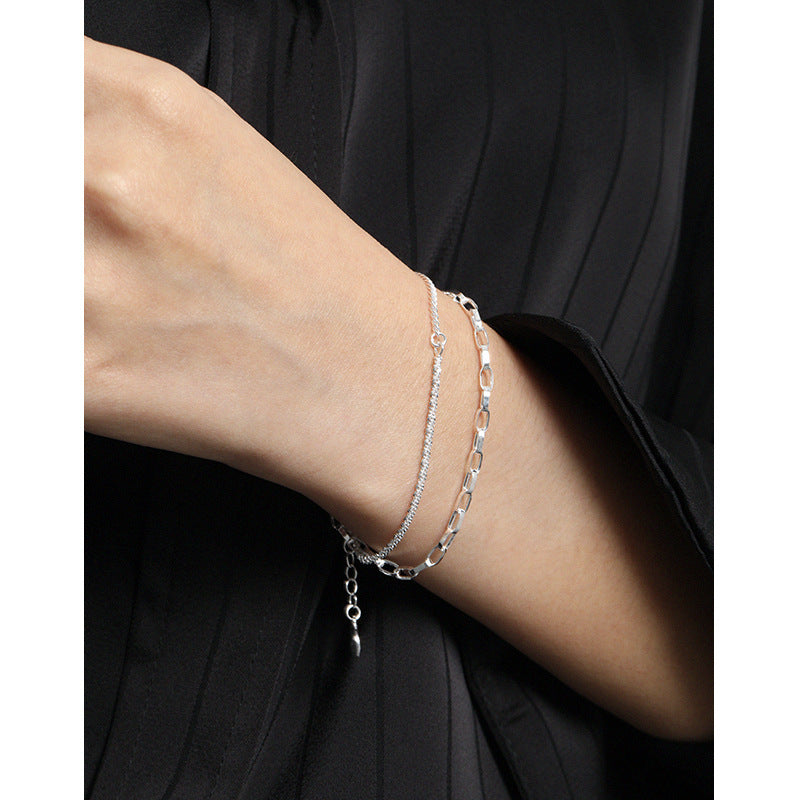 "Brivelle" - Modisches und cooles Armband für Damen mit doppelter Schicht aus S925 Reinsilber