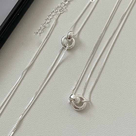 "Ariflia" - Minimalistische Knoten-Schlangenkette aus 925 Sterling Silber – verstellbar