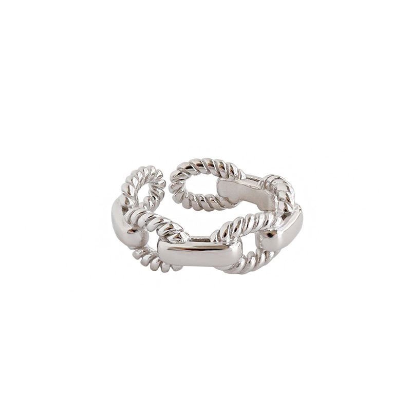 "Ketlora" - Modischer Kettenring aus 925er Sterlingsilber, verstellbar