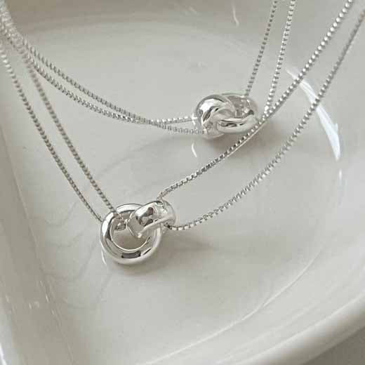 "Ariflia" - Minimalistische Knoten-Schlangenkette aus 925 Sterling Silber – verstellbar