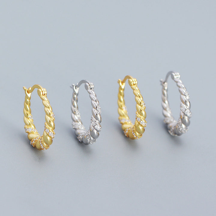 "Luravia" - Ohrringe aus 925er Sterling Silber mit Zirkonia-Steinen