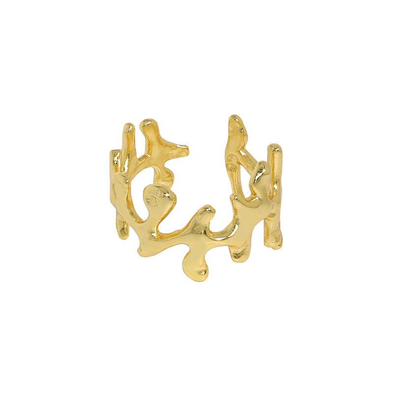 "Caerya" - Verstellbarer Ring aus 925er Sterlingsilber mit Flammenform