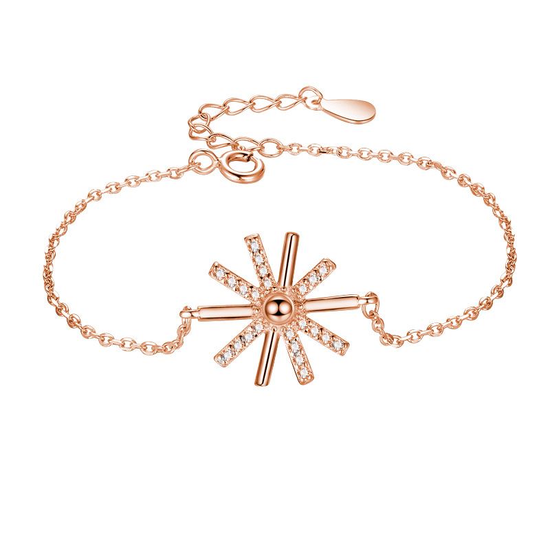 "Slavira" - Armband mit Schneeflocken-Anhänger aus 925er Sterlingsilber