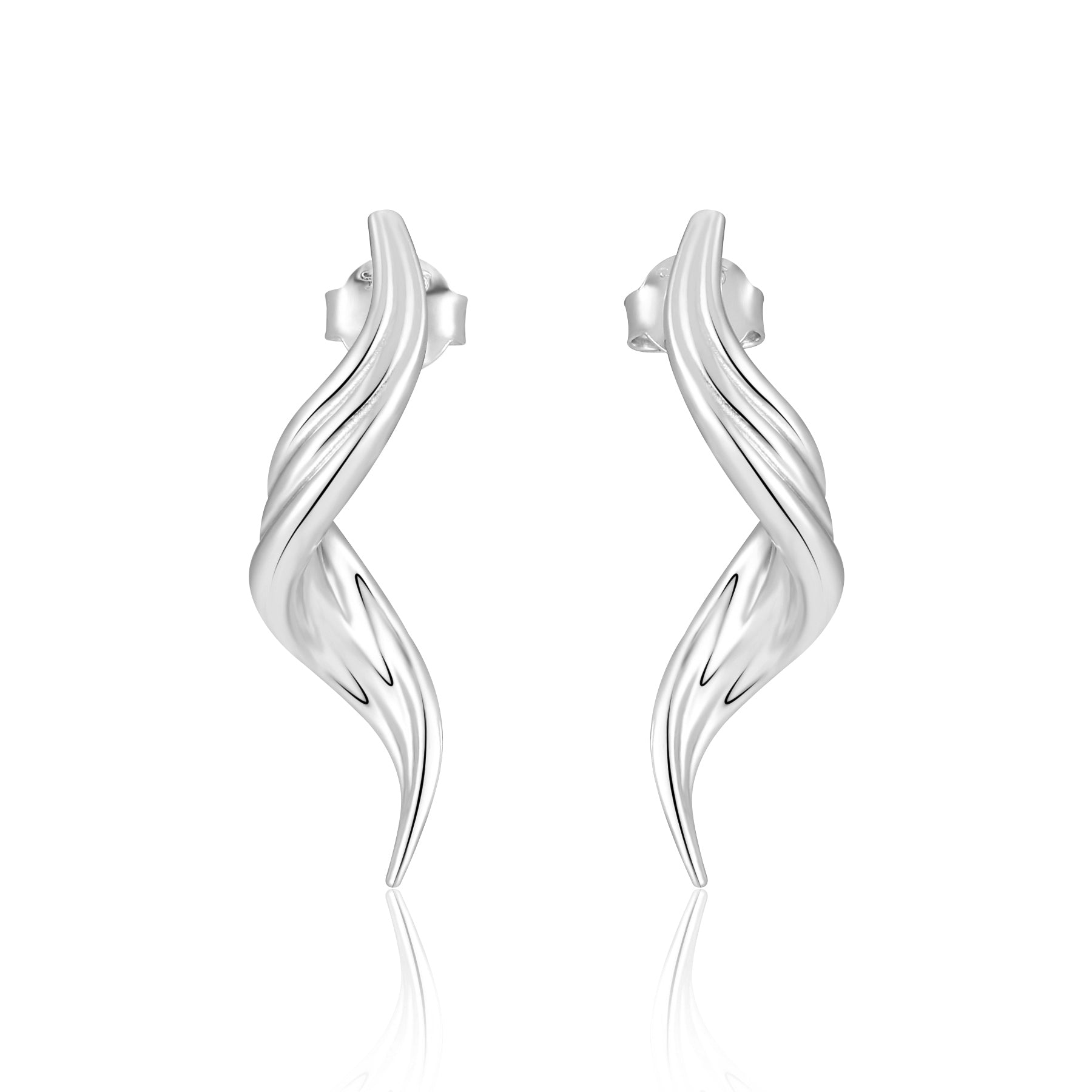 "Aquenya" – Elegante Ohrhänger mit fließender Form aus 925er Sterlingsilber